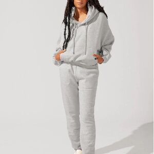 POPFLEX Heather Gray Women's Jogger Set